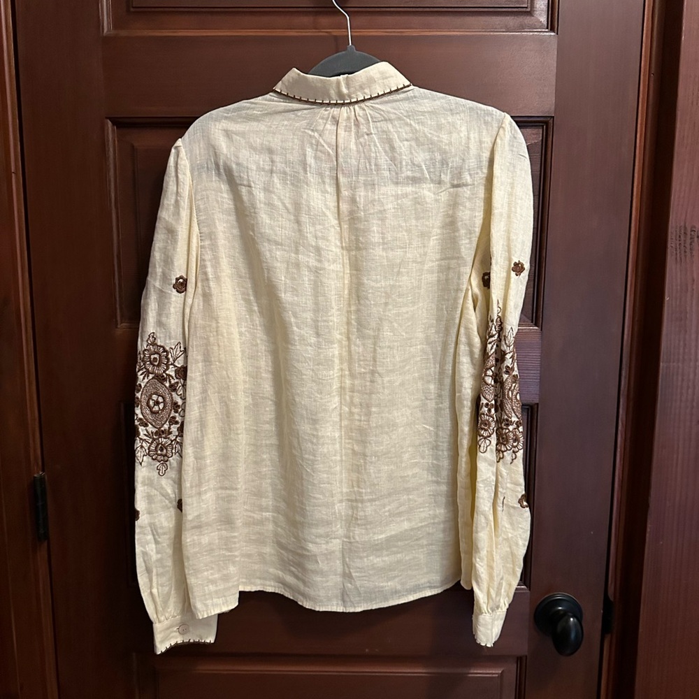 Chasing Unicorns Lover's Rock Cutwork Embroidered Blouse Size L - Picture 6 of 10